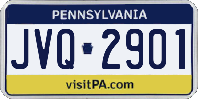 PA license plate JVQ2901
