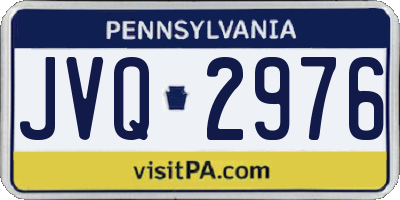 PA license plate JVQ2976