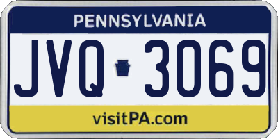PA license plate JVQ3069