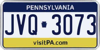 PA license plate JVQ3073