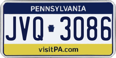 PA license plate JVQ3086