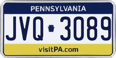PA license plate JVQ3089