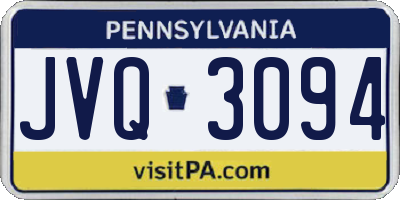 PA license plate JVQ3094
