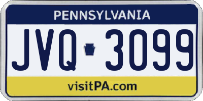 PA license plate JVQ3099