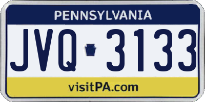 PA license plate JVQ3133