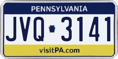 PA license plate JVQ3141