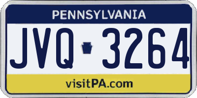 PA license plate JVQ3264
