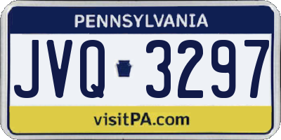 PA license plate JVQ3297