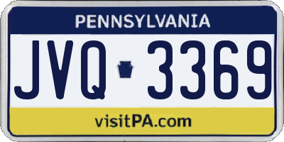 PA license plate JVQ3369