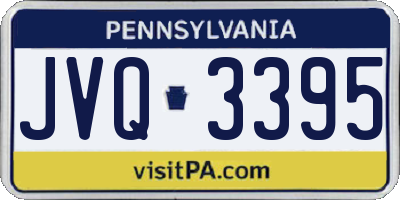 PA license plate JVQ3395