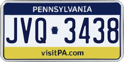 PA license plate JVQ3438