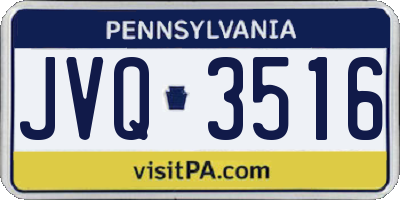 PA license plate JVQ3516