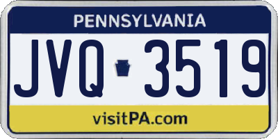 PA license plate JVQ3519
