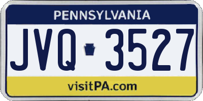 PA license plate JVQ3527