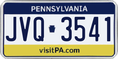 PA license plate JVQ3541