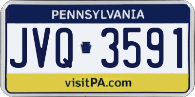 PA license plate JVQ3591