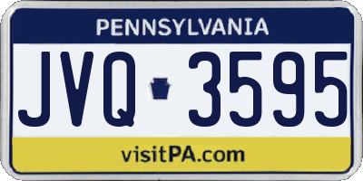PA license plate JVQ3595
