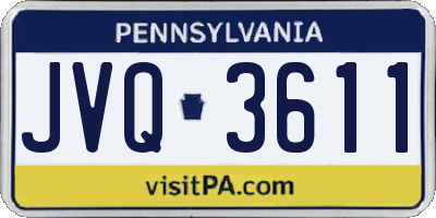 PA license plate JVQ3611