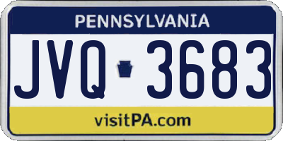 PA license plate JVQ3683