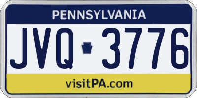 PA license plate JVQ3776