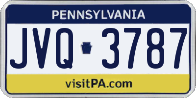 PA license plate JVQ3787