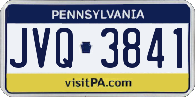 PA license plate JVQ3841