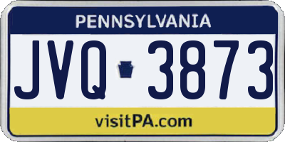 PA license plate JVQ3873