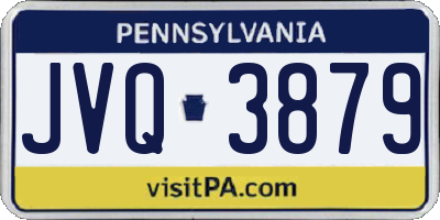 PA license plate JVQ3879