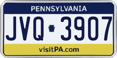 PA license plate JVQ3907