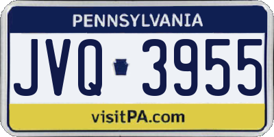 PA license plate JVQ3955
