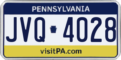 PA license plate JVQ4028