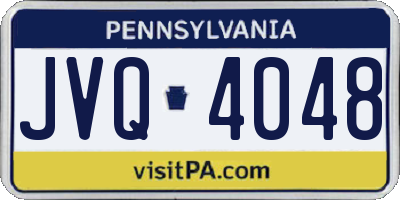 PA license plate JVQ4048