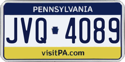 PA license plate JVQ4089