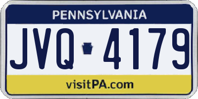 PA license plate JVQ4179