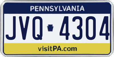 PA license plate JVQ4304