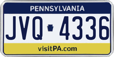 PA license plate JVQ4336