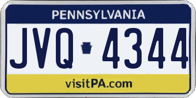 PA license plate JVQ4344