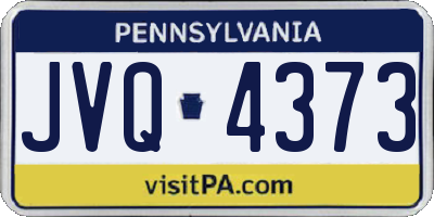 PA license plate JVQ4373