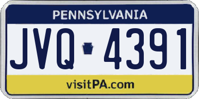PA license plate JVQ4391