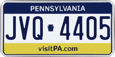 PA license plate JVQ4405