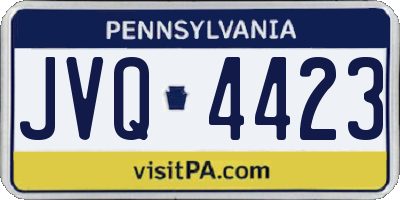 PA license plate JVQ4423