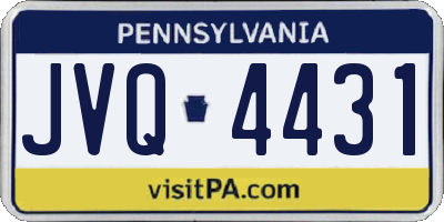 PA license plate JVQ4431