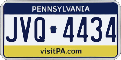 PA license plate JVQ4434