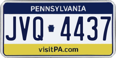 PA license plate JVQ4437
