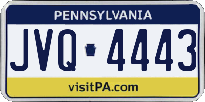 PA license plate JVQ4443