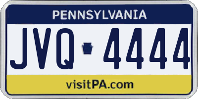 PA license plate JVQ4444