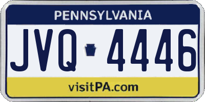 PA license plate JVQ4446