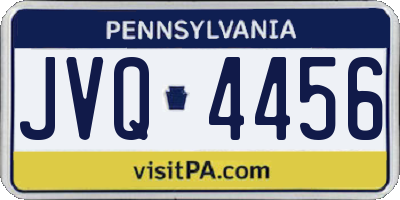 PA license plate JVQ4456