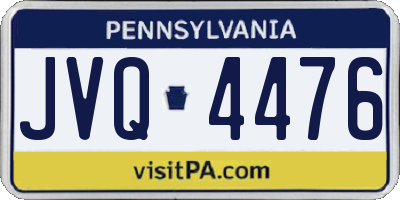 PA license plate JVQ4476