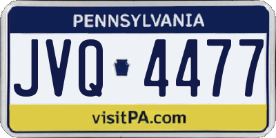 PA license plate JVQ4477